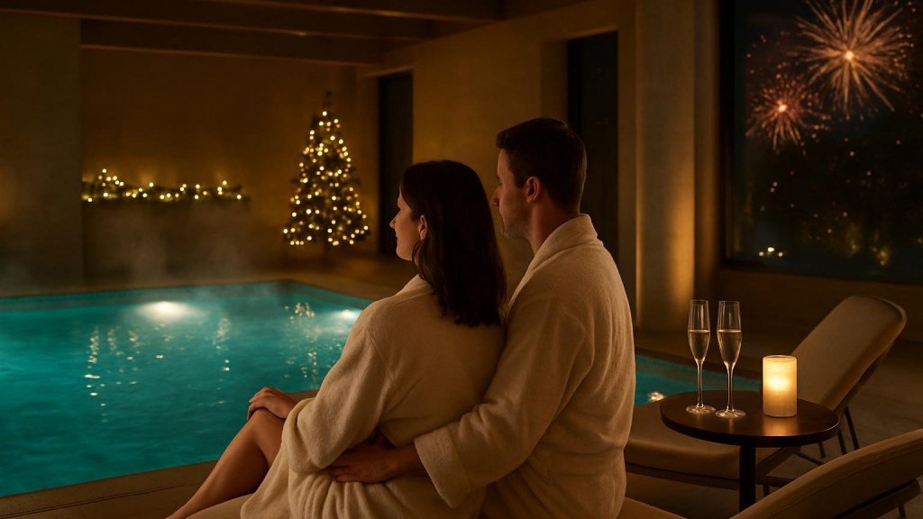 Capodanno a Riccione: spa, cena e relax, cosa valutare Coppia in area benessere per un Capodanno rilassante